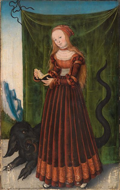 Lucas Cranach - Werkstatt - Die Heilige Margaretha