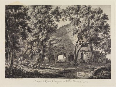 Albert Christoph Dies - Tivoli: die Villa des Hadrian, Tempel des olympischen Zeus