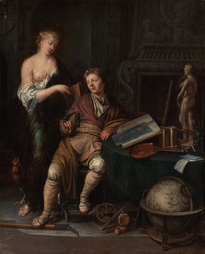 Theodor van Pee(?) - Der Künstler und seine Muse