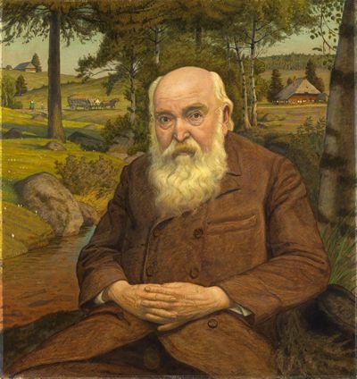 August Gebhard - Bildnis Hans Thoma