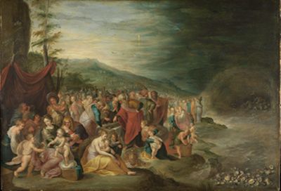 Frans Francken (1581) - Die Israeliten nach dem Durchzug durch das Rote Meer