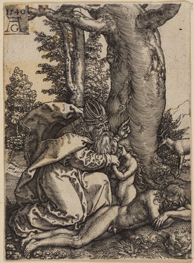 Heinrich Aldegrever - Erschaffung Evas (Geschichte der ersten Menschen)