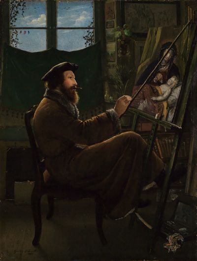 Guido Philipp Schmitt - Georg Philipp Schmitt, der Vater des Künstlers, an der Staffelei