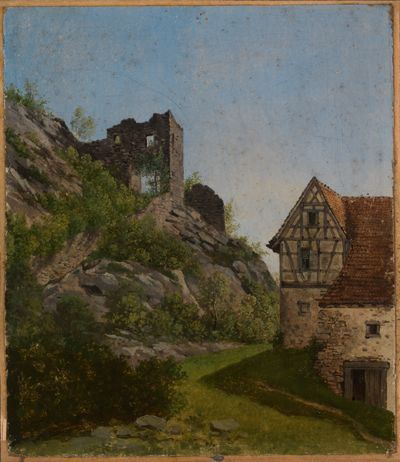 Georg Wilhelm Issel - Ruine mit Haus