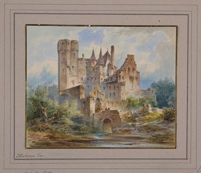 Albert Emil Kirchner - Ansicht einer Burg