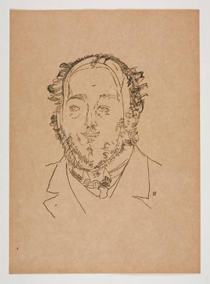 Oskar Kokoschka - Alfred Kerr (Menschenköpfe, Blatt 5)