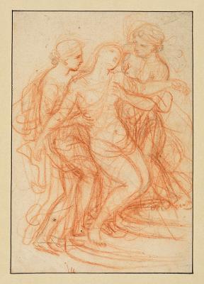 Charles Le Brun - Studie dreier nackter Frauen