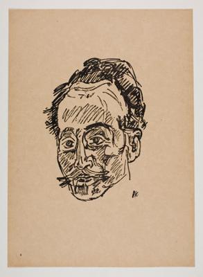 Oskar Kokoschka - Hermann Essig (Menschenköpfe, Blatt 8)
