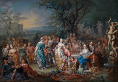 Franz Christoph Janneck - Vornehme Gesellschaft im Park