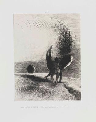 Odilon Redon - Sous l´aile l´ombre ..., pl. 4