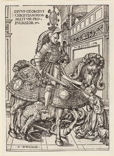 Hans Burgkmair d. Ä. - St. Georg zu Pferd
