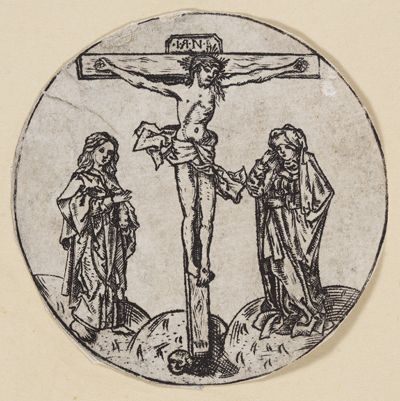 Anonym (16. Jh. D) - Christus am Kreuz (im Rund)