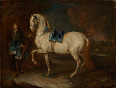 Johann Elias Ridinger - Stallmeister mit Schimmel