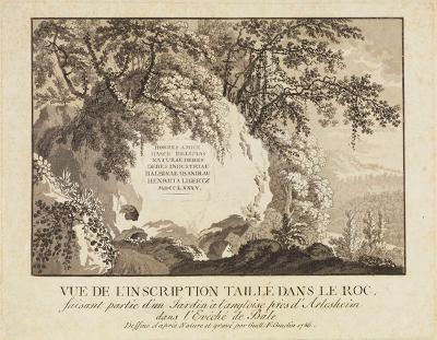 Friedrich Wilhelm Gmelin - Arlesheim bei Basel: sogenannte Eremitage, Anlage eines Englischen Gartens; Inschriften der Erbauer