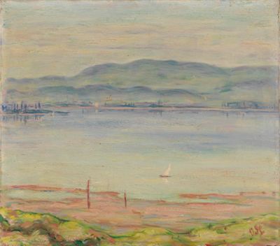 Adolf Hildenbrand - Bodenseelandschaft bei der Mettnau