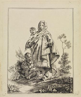 Claude Henri Watelet - Mutter mit zwei Kindern