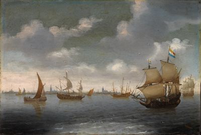 Pieter Cornelisz. van Soest - Segelschiffe auf ruhigem Wasser