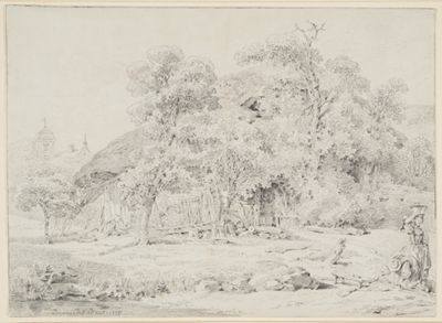 Balthasar Anton Dunker - Bauernhof mit Staffage