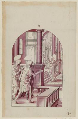 Tobias Müller (1629) - Entwurf für ein Mittelbild mit Tempelgang Mariae