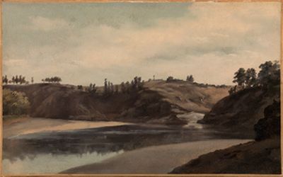 Achille Etna Michallon - Flusslandschaft in der Bretagne