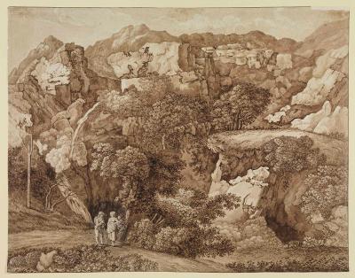 Jakob Philipp Hackert - Gebirgslandschaft mit Wasserfällen in Kalabrien
