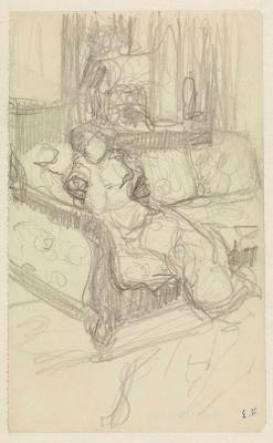 Édouard Vuillard - Dame auf einem Sofa