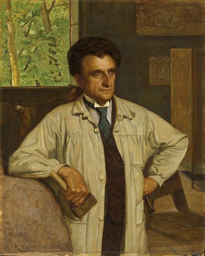 August Gebhard - Bildnis des Bildhauers Hermann Föry