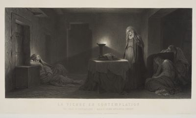Edouard Girardet - Maria in stumme Beobachtung vertieft