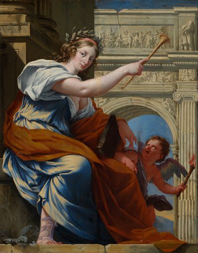 Simon Vouet - Die Muse Klio