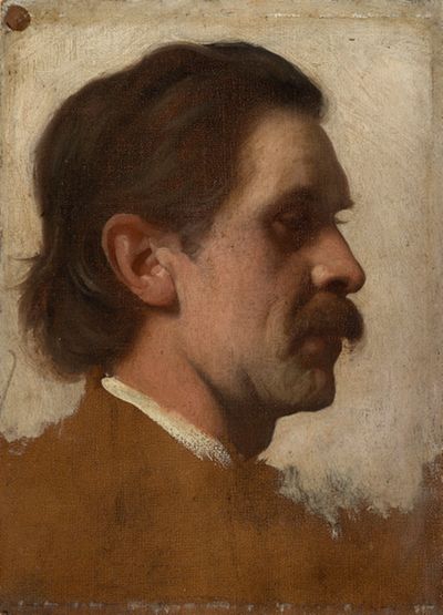Theodor Poeckh - Bildnisstudie eines männlichen Kopfes