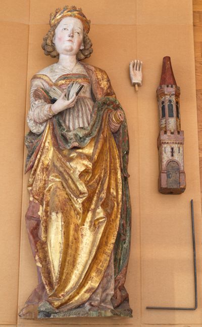 Oberschwäbisch, um 1520 - Die Heilige Barbara