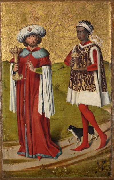 Friedrich Herlin (1425) - Anbetung der Könige, rechte Hälfte