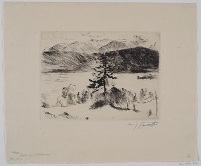 Lovis Corinth - Lärche am Walchensee