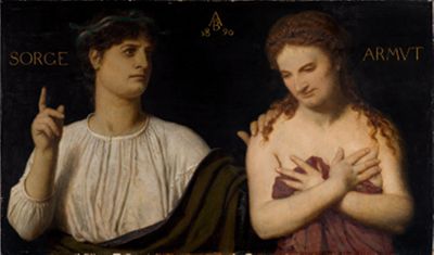 Arnold Böcklin - Armut und Sorge
