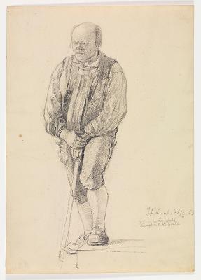 Wilhelm Ludwig Friedrich Riefstahl - Stehender Bauer aus St. Leonhard im Passeiertal