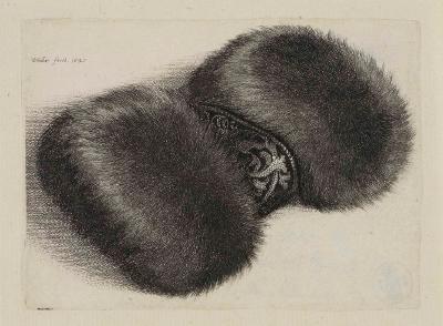 Wenzel Hollar - Muff mit Brokatband