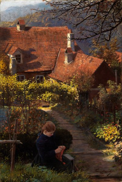Franz Moppert - Hauswinkel im Garten