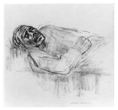 Käthe Kollwitz - Auf dem Totenbett