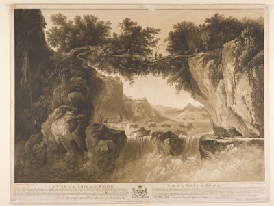 Maria Katharina Prestel - Ansicht der »Perte du Rhône« (Verschwinden der Rhone)