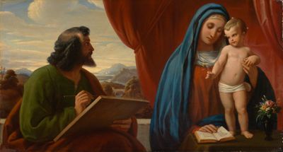 Edward von Steinle - Der Heilige Lukas, die Madonna malend