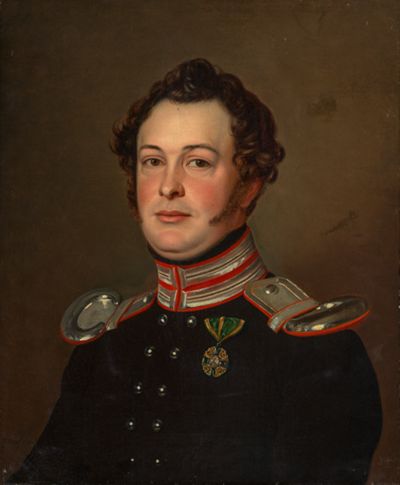 Franz Seraph Stirnbrand - Bildnis eines Hauptmanns der Badischen Leibgrenadiere