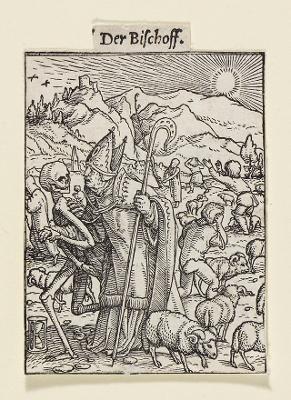 Hans Holbein (1497) - Der Bischof (Totentanz)