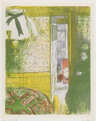 Édouard Vuillard - Innenraum mit Hängelampe (Intérieur à la suspension)