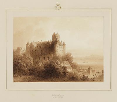 Theodor Verhas - Blick von Nordwesten auf das Alte Schloss in Meersburg