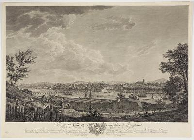 Jacques-Philippe Lebas - Vue de la Ville et du Port de Bayonne