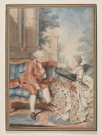 Louis Carmontelle - Paar auf einem Canapé
