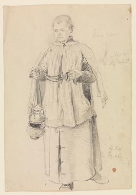 Wilhelm Ludwig Friedrich Riefstahl - Ministrant (Aloys Gufler) mit Räucherfass