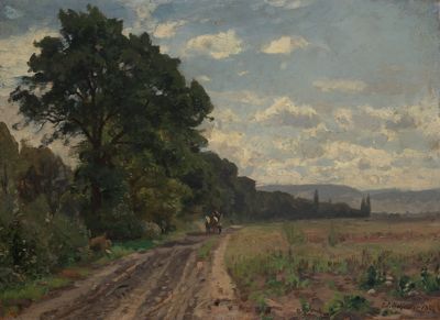 Wilhelm Schroeter (1845) - Feldweg am Waldrand