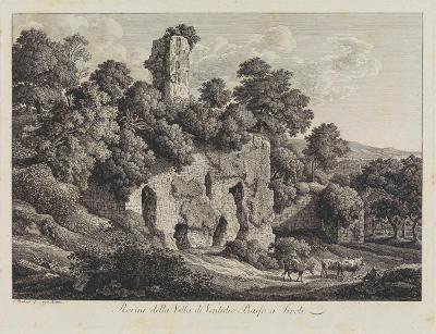 Johann Christian Reinhart - Rovine della Villa di Ventidio Basso a Tivoli