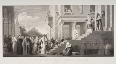 Alphonse François - La présentation de la vierge au temple.